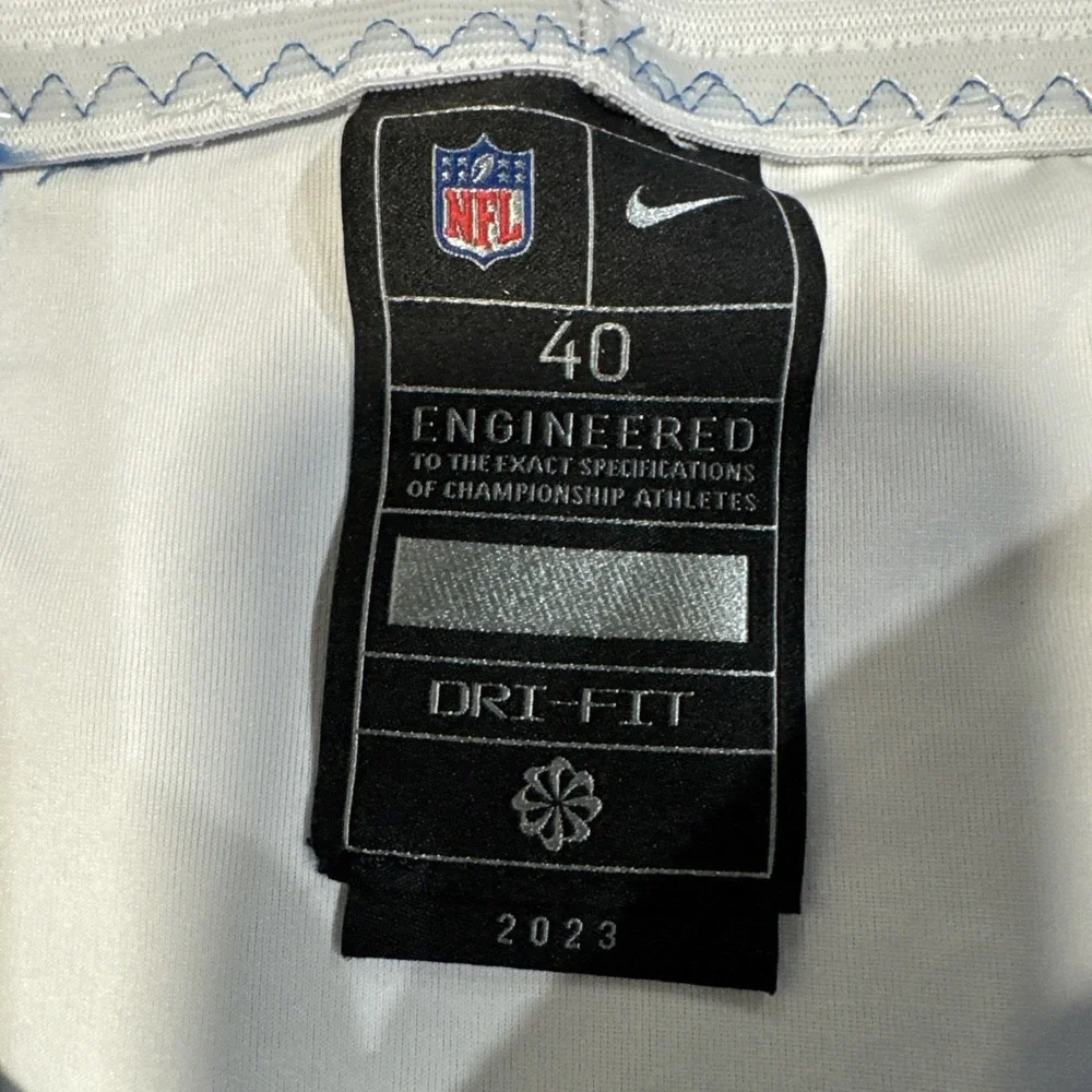 2023 Detroit Lions NFL Game Issued Worn Blue Pants Nike DRI-FIT Size 40
